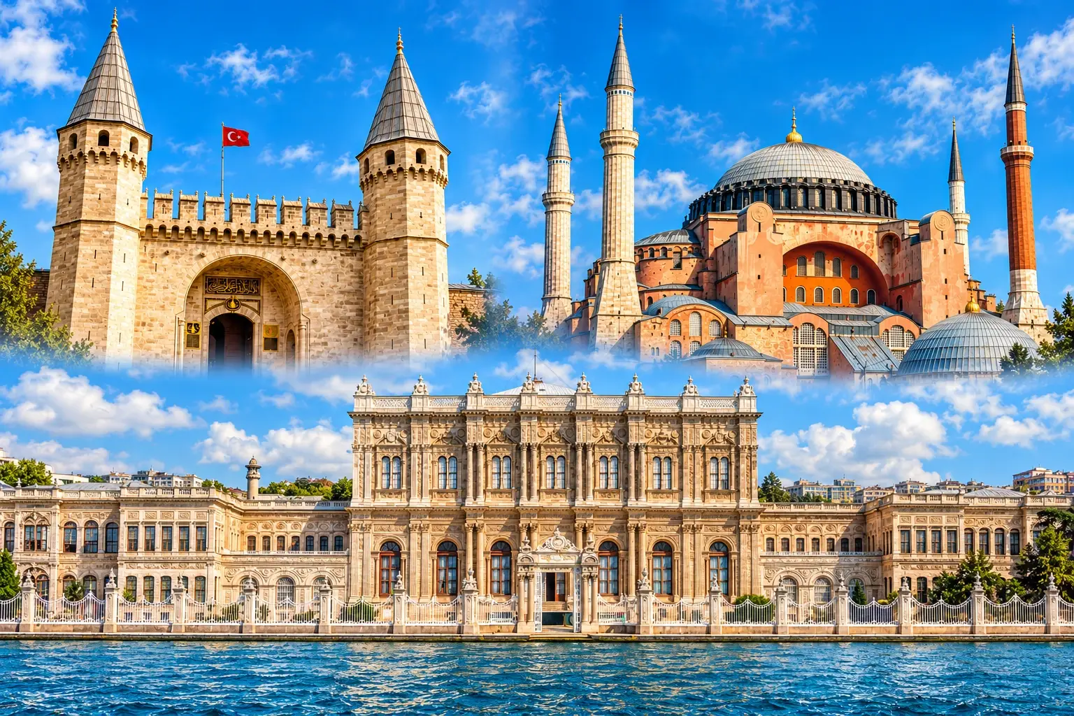 Palacio de Topkapı · Galería de visitantes de Santa Sofía · Palacio de Dolmabahçe
