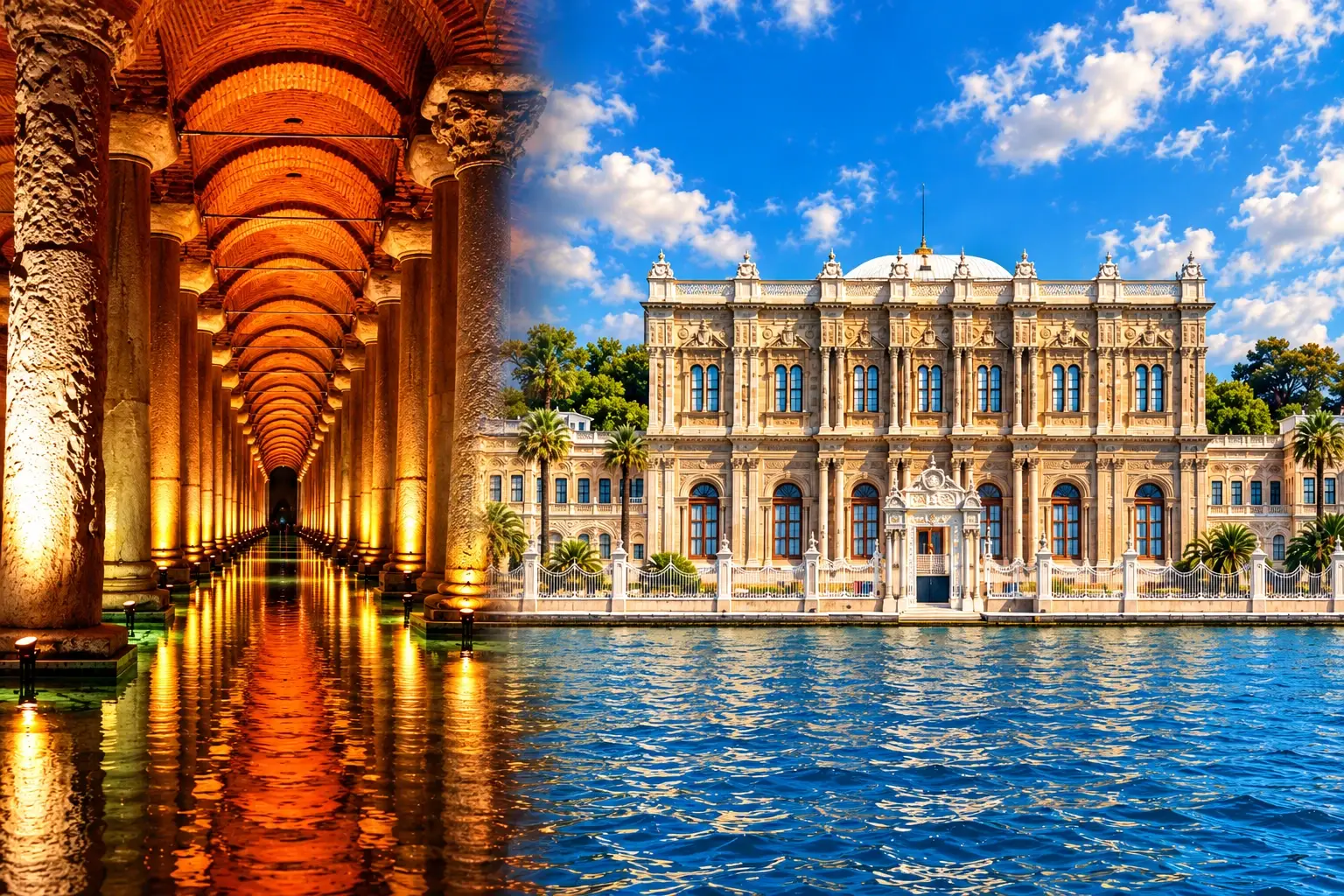 Basilica Cistern · Dolmabahçe Palace