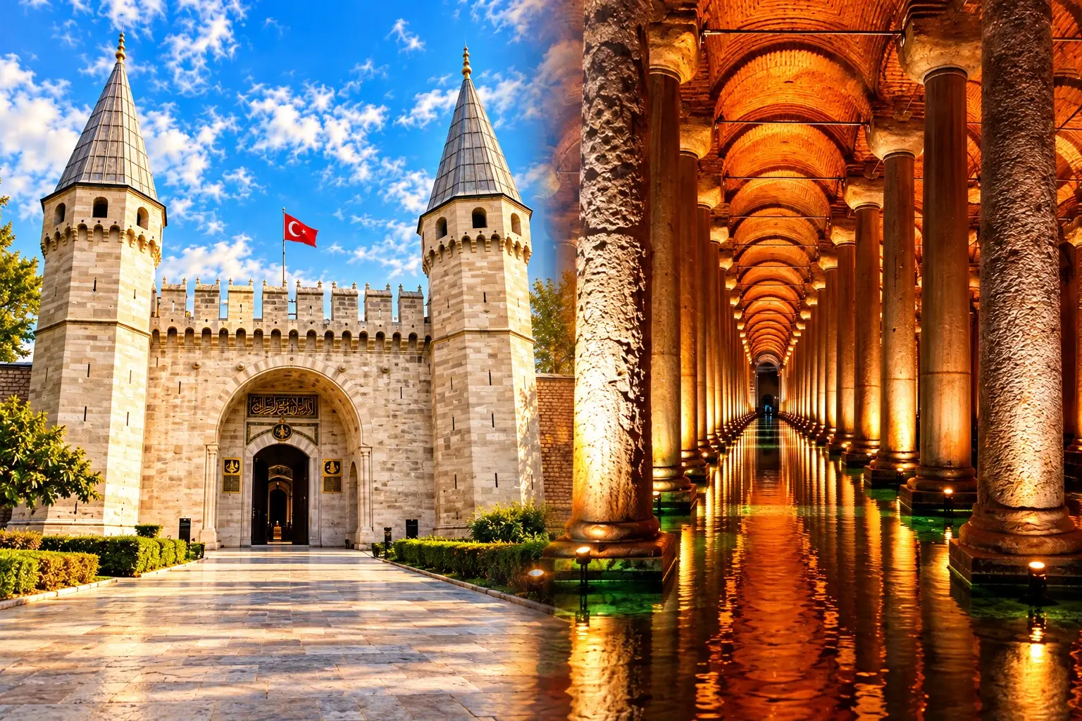 Topkapı Palace · Basilica Cistern