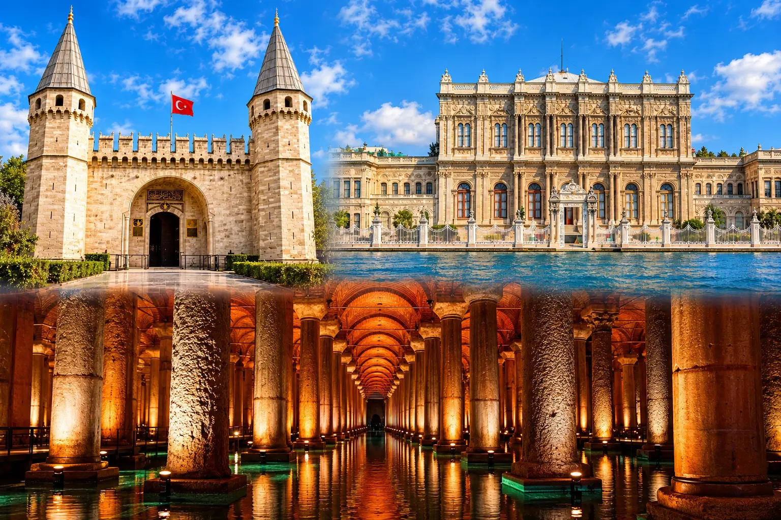 Palacio de Topkapı · Cisterna Basílica · Palacio de Dolmabahçe